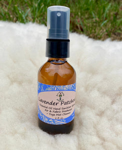 Lavender Patchouli Hand, Yoga Mat & Body Spray + Room Spray w/ Essential Oils for Yoga Teachers and Music Festivals