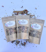 Load image into Gallery viewer, Heart Opening Loose Leaf Tea | Rose, Cardamom, Tulsi & Ashwagandha | Adaptogenic Herbal Tea for Meditation, Relaxation & Love | Caffeine-Free