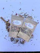 Load image into Gallery viewer, Heart Opening Loose Leaf Tea | Rose, Cardamom, Tulsi & Ashwagandha | Adaptogenic Herbal Tea for Meditation, Relaxation & Love | Caffeine-Free