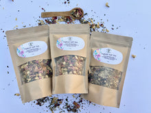 Load image into Gallery viewer, Heart Opening Loose Leaf Tea | Rose, Cardamom, Tulsi & Ashwagandha | Adaptogenic Herbal Tea for Meditation, Relaxation & Love | Caffeine-Free