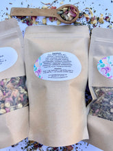 Load image into Gallery viewer, Heart Opening Loose Leaf Tea | Rose, Cardamom, Tulsi & Ashwagandha | Adaptogenic Herbal Tea for Meditation, Relaxation & Love | Caffeine-Free