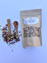 Load image into Gallery viewer, Heart Opening Loose Leaf Tea | Rose, Cardamom, Tulsi & Ashwagandha | Adaptogenic Herbal Tea for Meditation, Relaxation & Love | Caffeine-Free