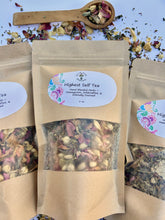 Load image into Gallery viewer, Heart Opening Loose Leaf Tea | Rose, Cardamom, Tulsi & Ashwagandha | Adaptogenic Herbal Tea for Meditation, Relaxation & Love | Caffeine-Free