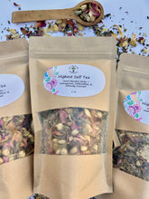 Load image into Gallery viewer, Heart Opening Loose Leaf Tea | Rose, Cardamom, Tulsi & Ashwagandha | Adaptogenic Herbal Tea for Meditation, Relaxation & Love | Caffeine-Free