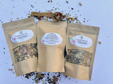Load image into Gallery viewer, Heart Opening Loose Leaf Tea | Rose, Cardamom, Tulsi & Ashwagandha | Adaptogenic Herbal Tea for Meditation, Relaxation & Love | Caffeine-Free