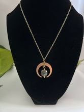 Load image into Gallery viewer, Gold Half Moon Labradorite Necklace – Celestial Crystal Jewelry, Boho Talisman, Spiritual Pendant