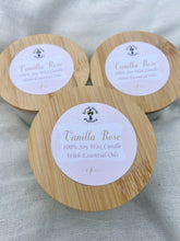 Load image into Gallery viewer, Vanilla Rose Soy Wax Candle – Handcrafted with a Delightful Floral Vanilla Fragrance, Made from Natural Soy Wax for a Clean, Long-Lasting Burn. Perfect for Relaxation, Home Ambiance, and Unique Gift Ideas – Eco-Friendly, Ideal for Aromatherapy and Self-Care