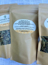 Load image into Gallery viewer, Artisan loose leaf tea in bag | Tulsi Holy Basil and Lemongrass handcrafted in Appalachia