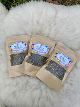 Load image into Gallery viewer, Packaged herbal tea in kraft pouch | Children’s Calming Tea handcrafted with homegrown herbs for peaceful routines