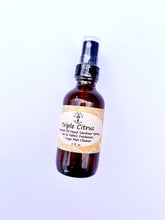 Load image into Gallery viewer, Close-up of Citrus Essential Oil Spray label showing natural ingredients