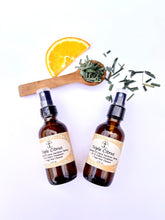 Load image into Gallery viewer, Citrus yoga mat and body spray lifestyle photo in natural light