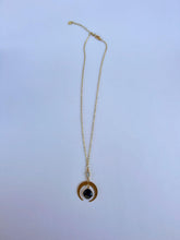 Load image into Gallery viewer, Gold Half Moon Labradorite & Moonstone Necklace – Celestial Crystal Jewelry, Boho Talisman, Spiritual Pendant