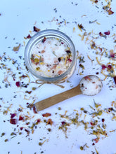 Load image into Gallery viewer, Hand-blended small batch herbal bath soak with organic and wildcrafted ingredients
