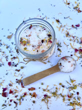 Load image into Gallery viewer, Herbal bath soak with organic rose petals for relaxation and skin nourishment
