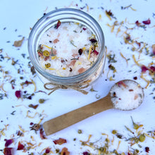 Load image into Gallery viewer, Herbal bath soak with organic rose petals for relaxation and skin nourishment