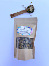 Load image into Gallery viewer, Loose leaf calming tea for children made with wildcrafted linden and homegrown herbs, offering a comforting, kid-friendly herbal blend.