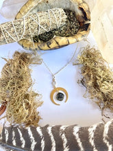 Load image into Gallery viewer, Gold Half Moon Labradorite & Moonstone Necklace – Celestial Crystal Jewelry, Boho Talisman, Spiritual Pendant