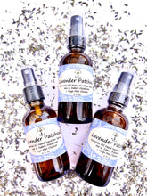 Load image into Gallery viewer, Aromatherapy Lavender Patchouli spray bottle for relaxation, grounding, and natural cleaning