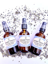 Load image into Gallery viewer, Lavender Patchouli Essential Oil Spray used as a natural yoga mat cleaner and aromatherapy freshener