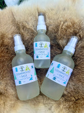 Load image into Gallery viewer, Multipurpose herbal spray for refreshing fabrics, rooms, or personal use with cedarwood and sage essential oils.