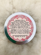 Load image into Gallery viewer, Organic Cayenne Lemongrass Muscle Rub – Balm with Chamomile, Calendula, and Rosemary for a Soothing Experience.