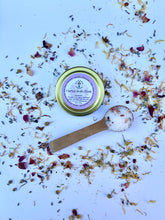 Load image into Gallery viewer, Seasonal herbal bath soak with aromatic flowers and calming essential oils
