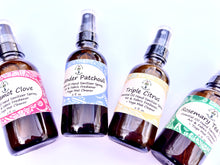 Load image into Gallery viewer, Versatile multi-use essential oil spray set for cleaning, freshening, and creating a relaxing atmosphere with various therapeutic scents.