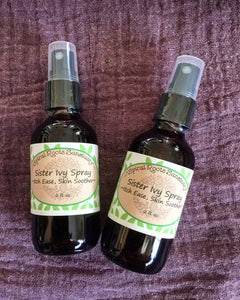 Sister Ivy Spray ~ Poison Ivy Rash Skin Soothing Herbal Spray for Itchy Skin + Bug Bites with Organic Infused Witch Hazel, Jewelweed, Plantain, Mint & Tea Tree