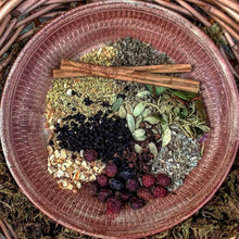 Load image into Gallery viewer, Elderberry Elixir Syrup w/ Raw Honey | Echinacea, Rose Hips, Mullein, Elderflower and Cinnamon