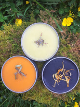 Load image into Gallery viewer, Natural herbal salve set made with organic coconut oil, lavender essential oil, and beeswax, perfect for moisturizing and soothing dry skin.