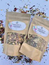 Load image into Gallery viewer, Heart Opening Loose Leaf Tea | Rose, Cardamom, Tulsi &amp; Ashwagandha | Adaptogenic Herbal Tea for Meditation, Relaxation &amp; Love | Caffeine-Free

