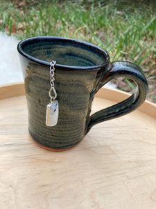 Moonstone Tea Ball Infuser, Stainless Steel Tea Steeper with Gemstone Pendant, Witchy, Spiritual Gift, Cottagecore for Herbal Tea