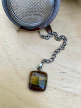 Load image into Gallery viewer, Tea Strainer for Loose Leaf Tea with Tigers Eye, Natural Gemstone Tea Strainer for Witchy Decor + Connection to Intuition

