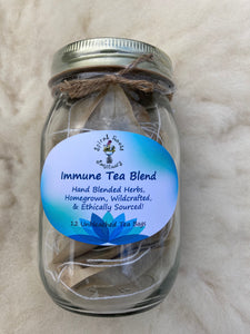 Immune Tea Organic Herbal Tea Bags for Winter Months and Sick Days with Elderberry, Nettle & Echinacea, Get Well Soon Gift