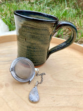 Load image into Gallery viewer, Tea Strainer for Loose Leaf Tea with Moonstone, Natural Gemstone Tea Strainer for Witchy Decor + Connection to the Moon
