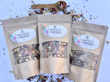 Load image into Gallery viewer, Heart Opening Loose Leaf Tea | Rose, Cardamom, Tulsi &amp; Ashwagandha | Adaptogenic Herbal Tea for Meditation, Relaxation &amp; Love | Caffeine-Free
