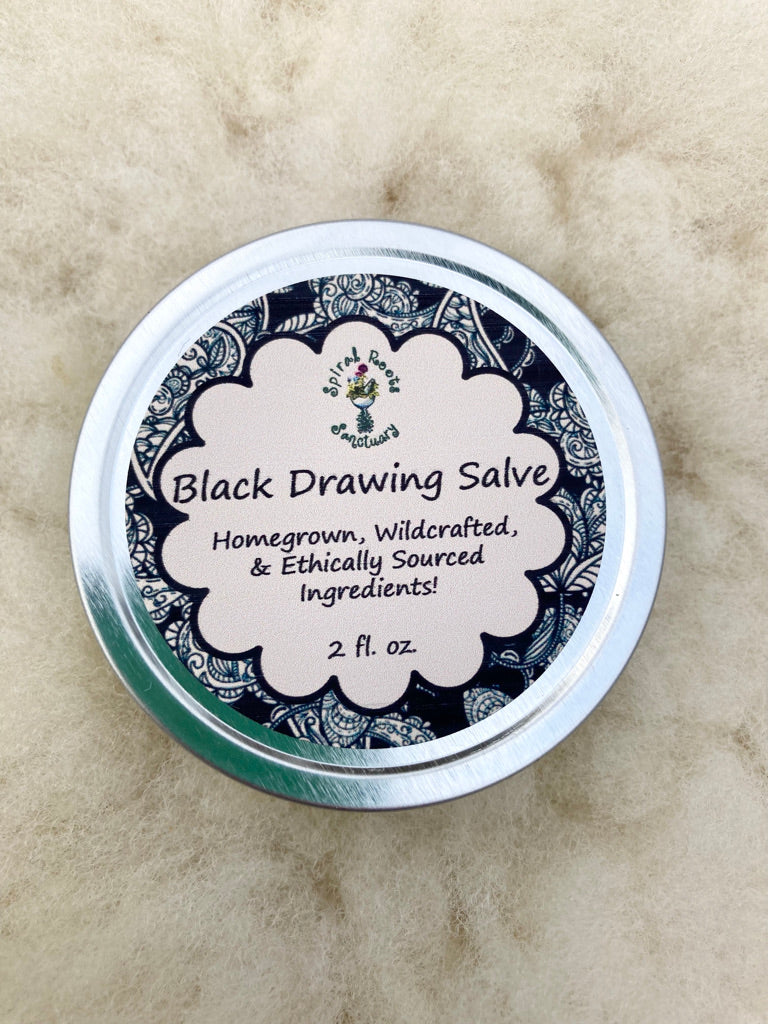 Black Drawing Salve with Activated Charcoal, Bentonite Clay, Frankince –  Spiral Roots Sanctuary