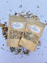 Load image into Gallery viewer, Heart Opening Loose Leaf Tea | Rose, Cardamom, Tulsi &amp; Ashwagandha | Adaptogenic Herbal Tea for Meditation, Relaxation &amp; Love | Caffeine-Free
