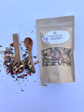 Load image into Gallery viewer, Heart Opening Loose Leaf Tea | Rose, Cardamom, Tulsi &amp; Ashwagandha | Adaptogenic Herbal Tea for Meditation, Relaxation &amp; Love | Caffeine-Free
