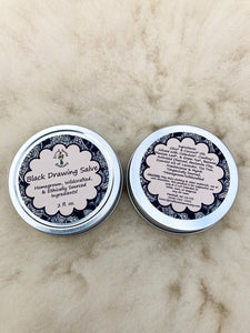 Black Drawing Salve with Activated Charcoal, Bentonite Clay, Frankincense + Tea Tree for Rash & Splinters
