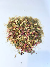 Load image into Gallery viewer, Heart Opening Loose Leaf Tea | Rose, Cardamom, Tulsi &amp; Ashwagandha | Adaptogenic Herbal Tea for Meditation, Relaxation &amp; Love | Caffeine-Free
