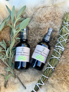 Smokeless Smudge Essential Oil Spray | Cedar & Sage Energy Cleansing Spray for Sacred Spaces, Meditation & Rituals | Witchy Gift