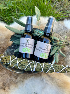 Smokeless Smudge Essential Oil Spray | Cedar & Sage Energy Cleansing Spray for Sacred Spaces, Meditation & Rituals | Witchy Gift