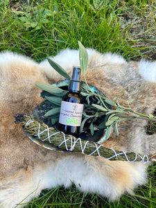 Smokeless Smudge Essential Oil Spray | Cedar & Sage Energy Cleansing Spray for Sacred Spaces, Meditation & Rituals | Witchy Gift