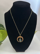 Load image into Gallery viewer, Gold Half Moon Labradorite Necklace – Celestial Crystal Jewelry, Boho Talisman, Spiritual Pendant
