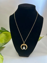Load image into Gallery viewer, Gold Half Moon Moonstone Necklace – Celestial Boho Jewelry

