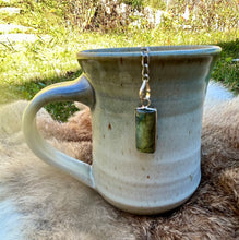 Load image into Gallery viewer, Gemstone Labradorite tea infuser for loose leaf tea, designed to boost intuition and add mystical energy to your tea ritual.
