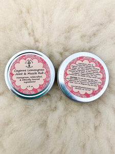 Cayenne Lemongrass Muscle Rub – Organic Balm for Joint Pain and Inflammation Relief, Infused with Chamomile, Calendula, and Rosemary for Soothing Comfort.