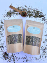 Load image into Gallery viewer, All-natural Nutritive Nourishment herbal tea blend with organic and wildcrafted ingredients, chemical-free and wholesome.
