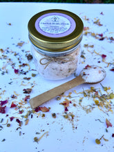 Load image into Gallery viewer, Aromatherapy herbal bath soak with cedarwood, lavender, sage, and rose petals
